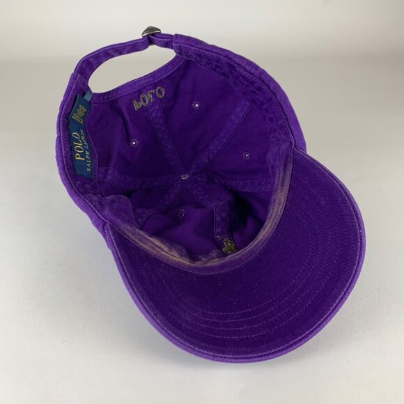 Polo Ralph Lauren Mens Purple Relaxed Fit Strapback Adjustable Hat - Picture 4 of 5